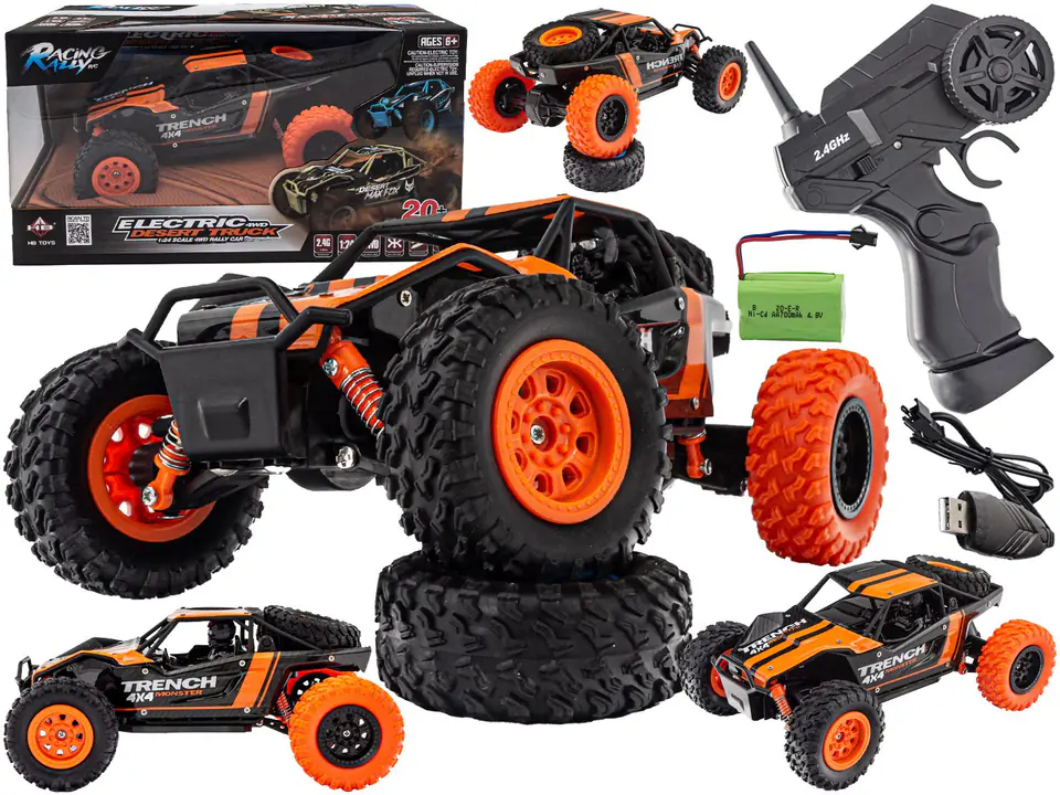 ⁨Car Desert Truck 4WD 2.4GHz 1:24 20km/h Orange HB-SM2402⁩ at Wasserman.eu