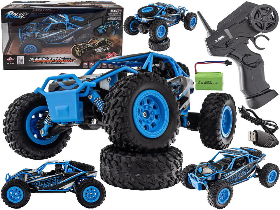 ⁨Car Desert Truck 4WD 2.4GHz 1:24 20km/h Blue HB-SM2403⁩ at Wasserman.eu