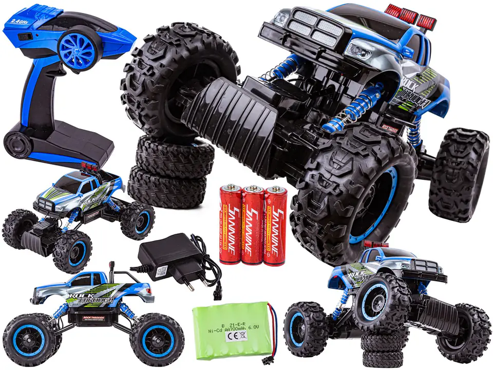 ⁨Car Auto Rock Crawler 1:14 2.4GHz 4WD Blue⁩ at Wasserman.eu