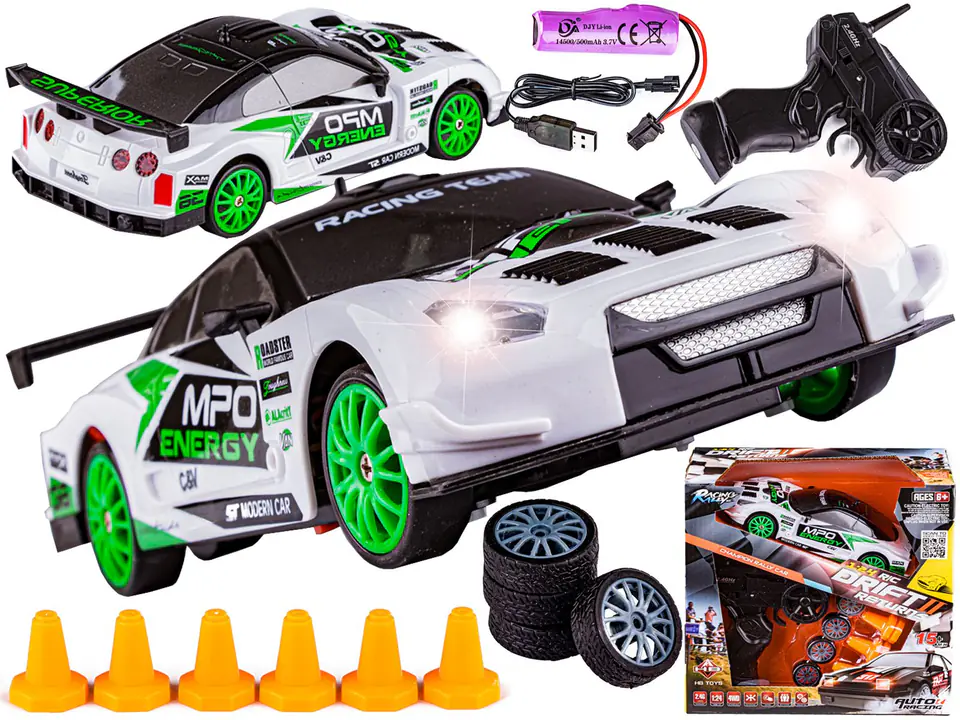 ⁨Samochód Do Driftu, Auto RC Drift 1:24 2,4 GHz 4WD BIAŁY⁩ w sklepie Wasserman.eu