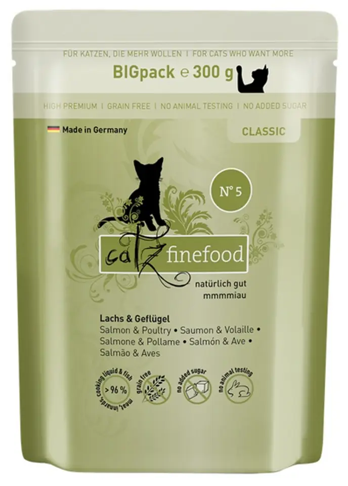 ⁨Catz Finefood Classic N.05 Łosoś i drób saszetka 300g⁩ w sklepie Wasserman.eu