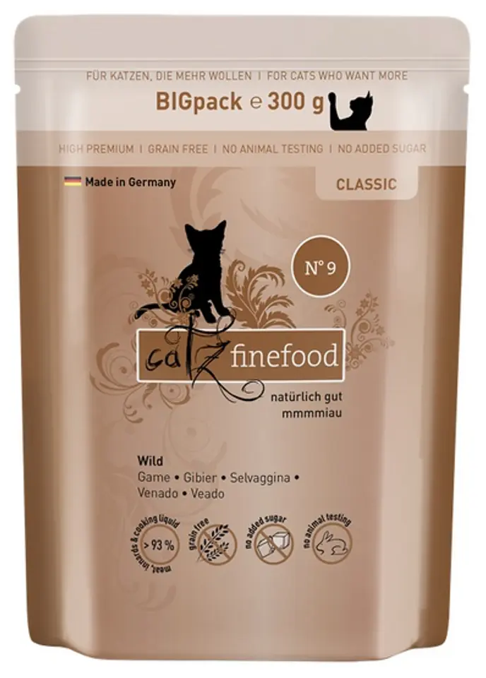 ⁨Catz Finefood Classic N.09 Dziczyzna saszetka 300g⁩ w sklepie Wasserman.eu