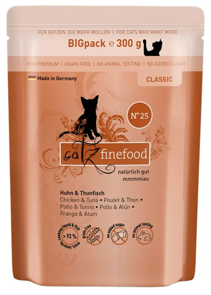 ⁨Catz Finefood Classic N.25 Kurczak i Tuńczyk saszetka 300g⁩ w sklepie Wasserman.eu