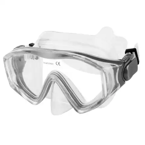 ⁨Maska do nurkowania panoramiczna Spokey CERTA (kolor Szary/Srebrny, rozmiar N/A)⁩ w sklepie Wasserman.eu