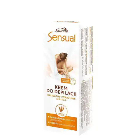 ⁨Joanna Sensual Cream for depilation of sensitive areas with oat milk 100g⁩ at Wasserman.eu