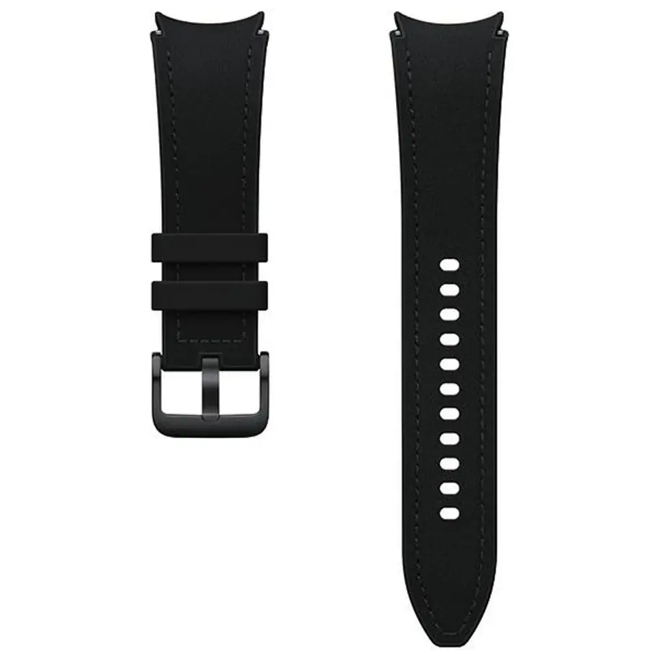 ⁨Pasek Hybrid Eco-Leather Band Samsung ET-SHR96LBEGEU do Watch6 20mm M/L czarny/black⁩ w sklepie Wasserman.eu
