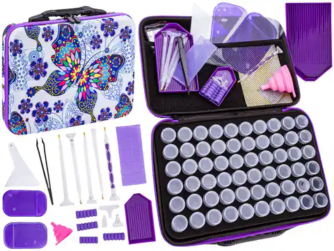 ⁨Accessories Diamond Embroidery, COLORFUL ETUI + 60 Containers + Accessories Diamond Painting Set⁩ at Wasserman.eu