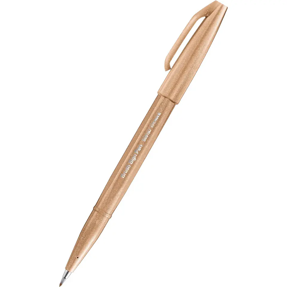⁨Pisak BRUSH SIGN PEN orzechwowy SES15C-E2X PENTEL⁩ w sklepie Wasserman.eu