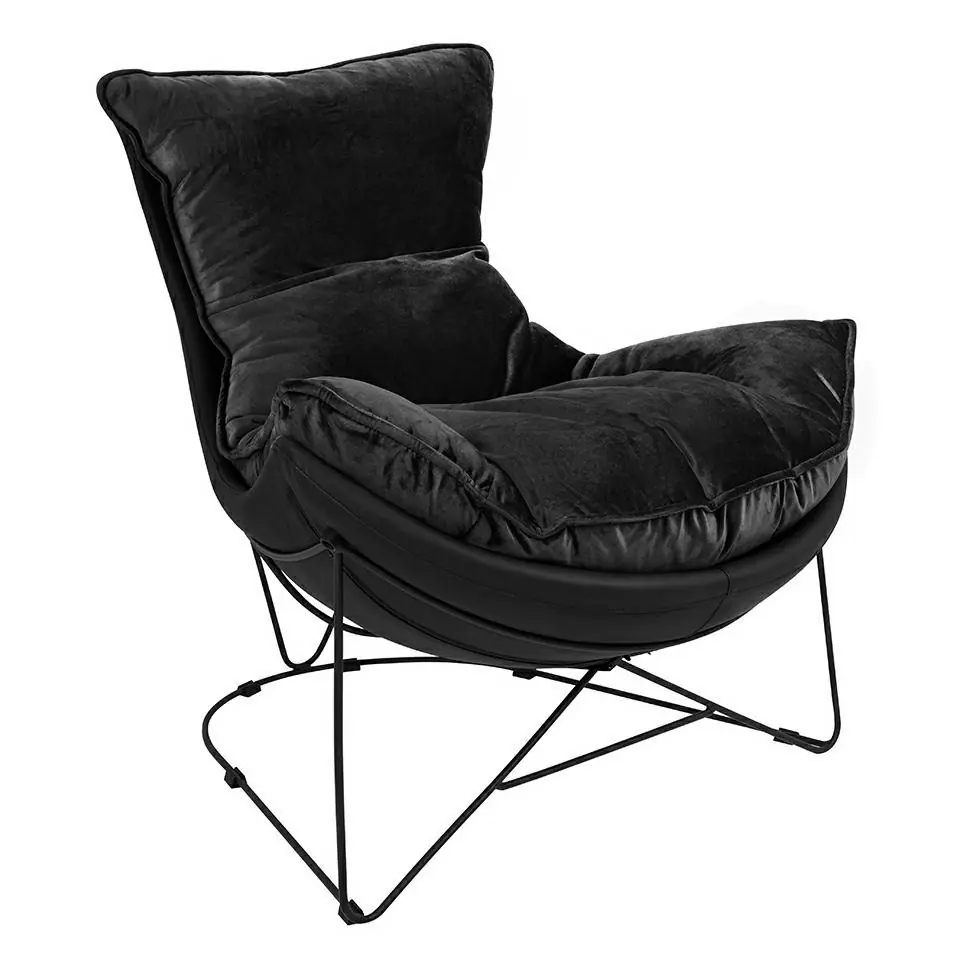 Fotel OTILIA STAND VELVET czarny w sklepie Wasserman.eu