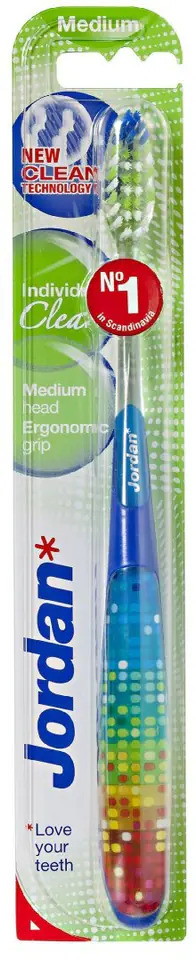 ⁨Jordan Szczoteczka do zębów Individual Clean Medium - mix kolorów⁩ w sklepie Wasserman.eu