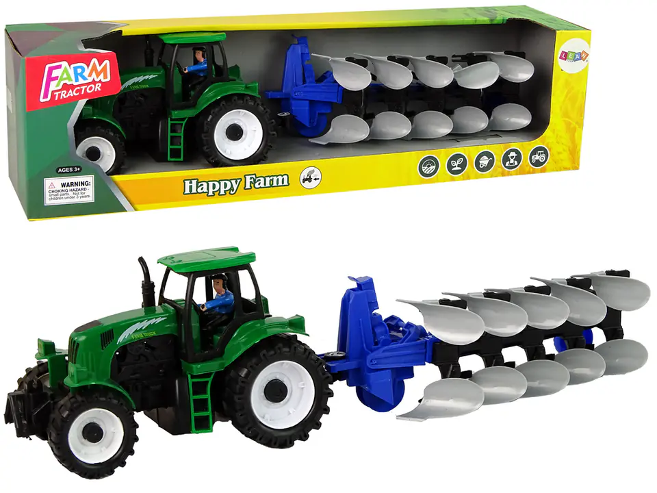 Zielony Traktor z Pługiem Farma w sklepie Wasserman.eu