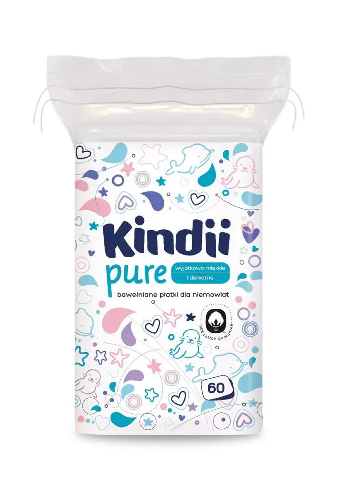 ⁨Kindii Baby Sensitive Cosmetic Pads 60 pcs.⁩ at Wasserman.eu