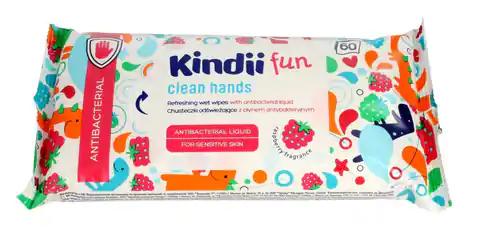 ⁨Kindii Fun Baby Refreshing Wipes with Antibacterial Liquid 1op.-60pcs⁩ at Wasserman.eu