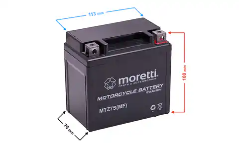⁨Akumulator Moretti AGM (Gel) MTZ7S⁩ w sklepie Wasserman.eu