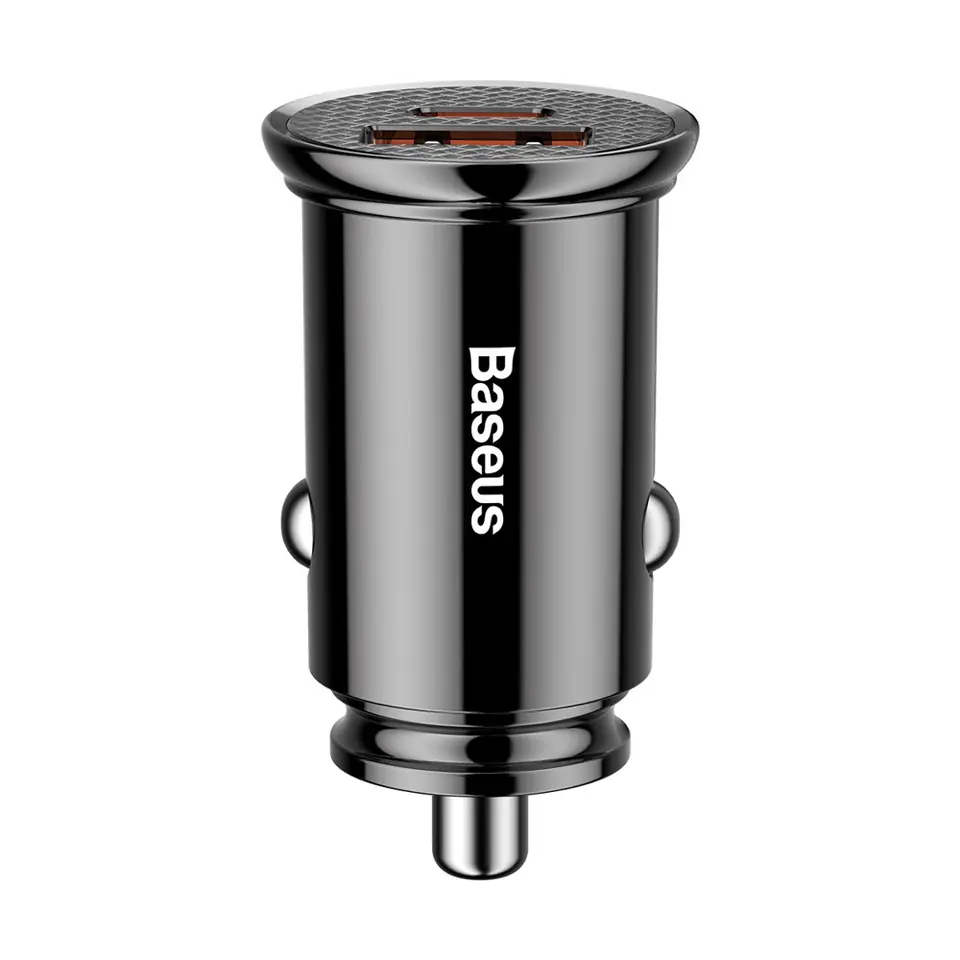 ⁨Baseus Circular PPS inteligentna ładowarka samochodowa z portami USB Quick Charge 4.0 QC 4.0 i USB-C PD 3.0 SCP czarny (CCALL-YS01)⁩ w sklepie Wasserman.eu