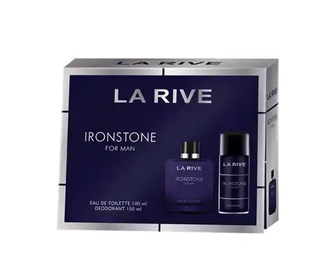 ⁨La Rive for Men Ironstone Zestaw prezentowy -woda toaletowa 100ml+dezodorant spray 150ml⁩ w sklepie Wasserman.eu