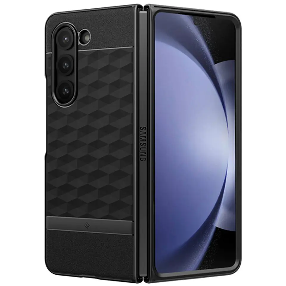 ⁨Spigen Caseology Parallax Sam Galaxy Z Fold5 Czarny/Matte Black ACS06225⁩ w sklepie Wasserman.eu