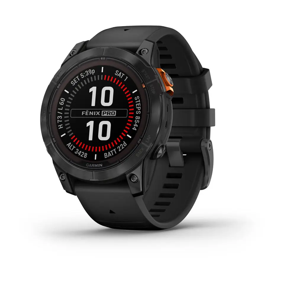 Garmin fēnix 7 Pro 3.3 cm (1.3") MIP 47 mm Digital 260 x 260 pixels Touchscreen Grey Wi-Fi GPS (satellite) at Wasserman.eu