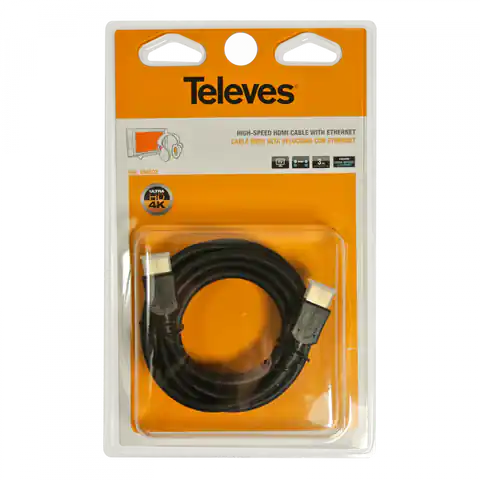 ⁨Kabel HDMI 2.0 Televes ref. 494502 3m 4K⁩ w sklepie Wasserman.eu