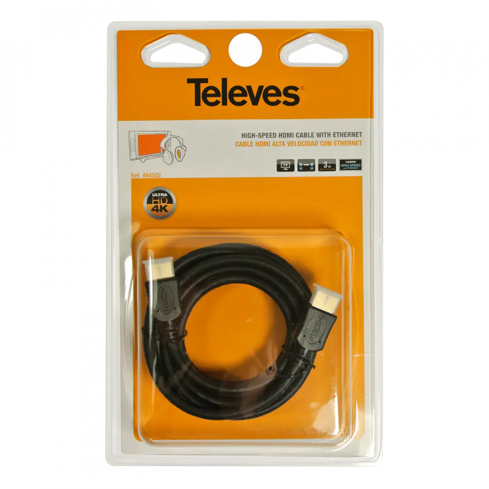 ⁨Kabel HDMI 2.0 Televes ref. 494502 3m 4K⁩ w sklepie Wasserman.eu