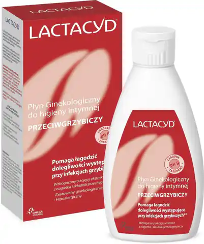 ⁨Lactacyd Płyn ginekologiczny do higieny intymnej przeciwgrzybiczy 200ml⁩ w sklepie Wasserman.eu