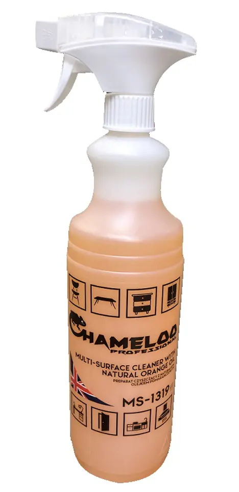 ⁨CHAMELOO Spray 1L preparat czyszczący z olejkiem MULTI-SURFACE CLEANER WITH NATURAL ORANGE⁩ w sklepie Wasserman.eu