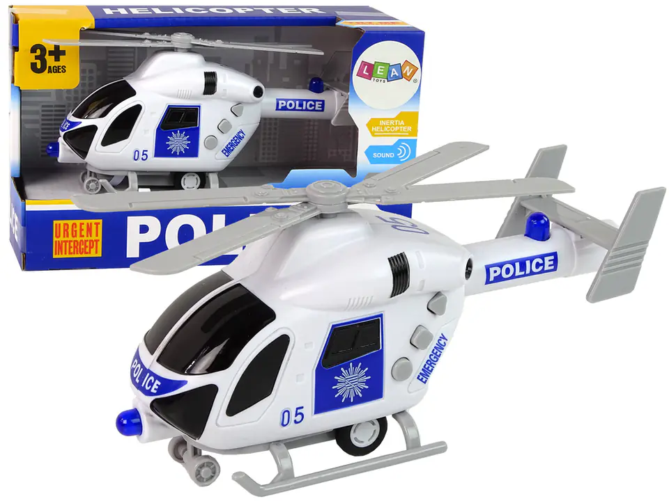 ⁨Helikopter Policyjny Biały Dźwięk Światła Śmigła⁩ w sklepie Wasserman.eu