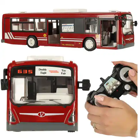 ⁨RC Remote Controlled Bus with Door Red⁩ at Wasserman.eu