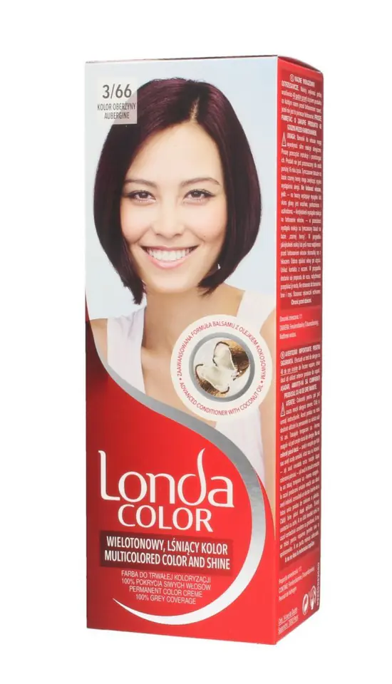 ⁨Londacolor Cream Farba do włosów nr 3/66 kolor oberżyny 1op.⁩ w sklepie Wasserman.eu