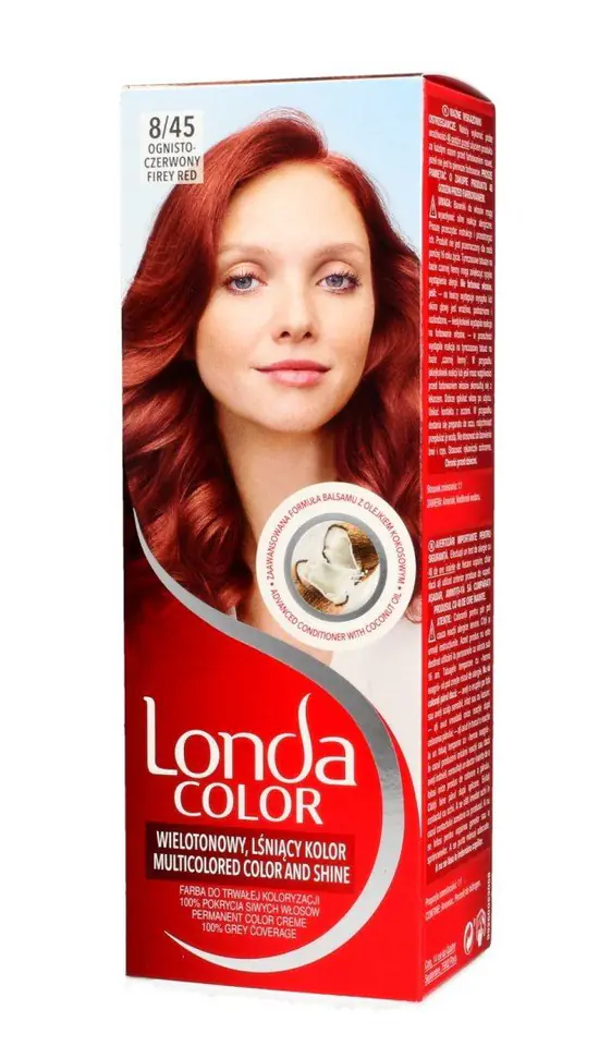 ⁨Londacolor Cream Hair dye No. 8/45 fiery-red 1op.⁩ at Wasserman.eu