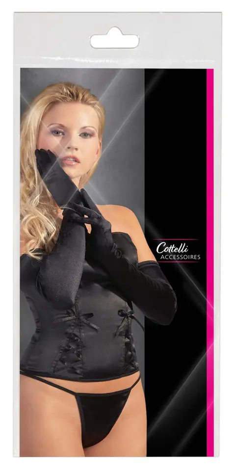 ⁨Satin gloves black S-L⁩ at Wasserman.eu