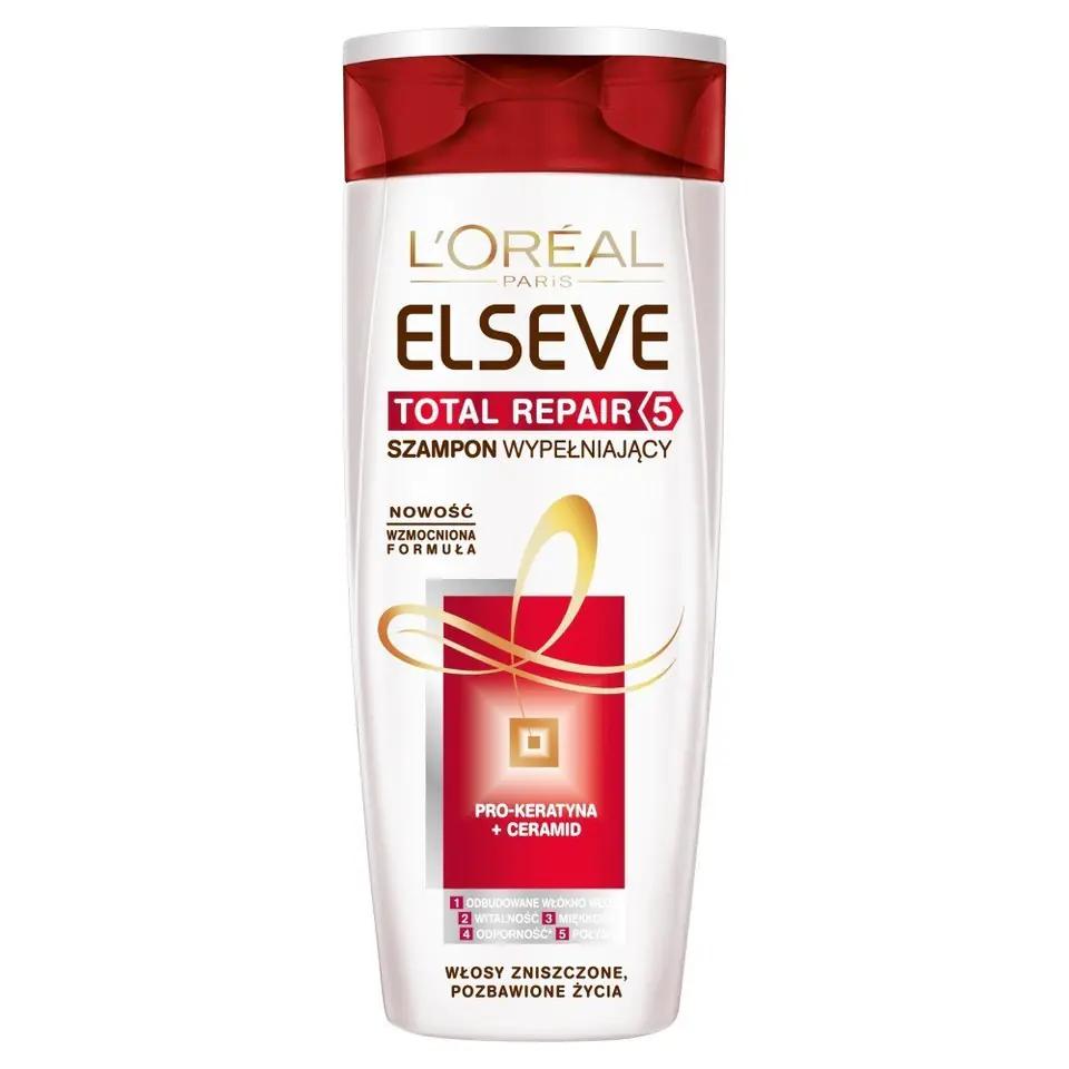 ⁨Loreal Elseve Total Repair Szampon do włosów zniszczonych 400ml⁩ w sklepie Wasserman.eu