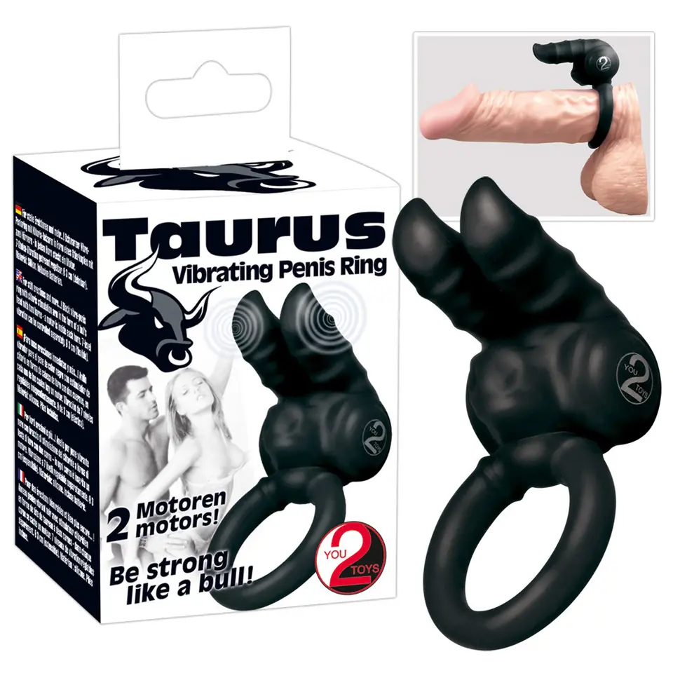 ⁨PIERŚCIEŃ TAURUS COCK RING BLACK⁩ w sklepie Wasserman.eu