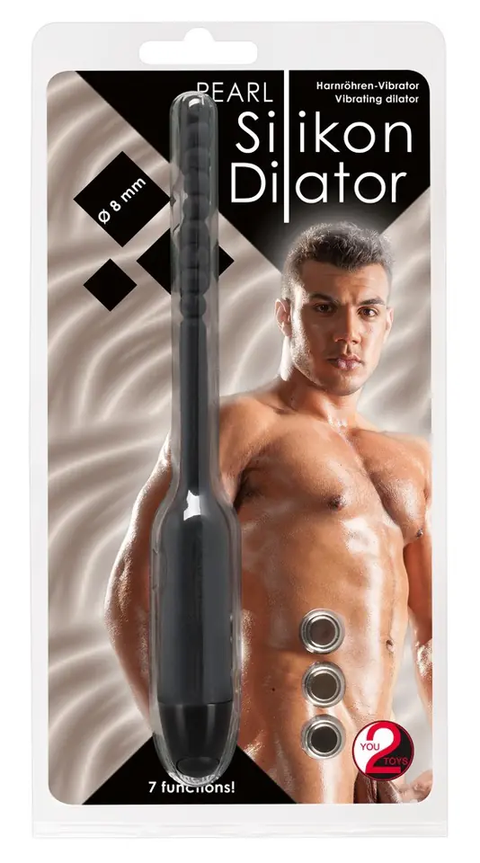 Silicone dilator with vibration black at Wasserman.eu