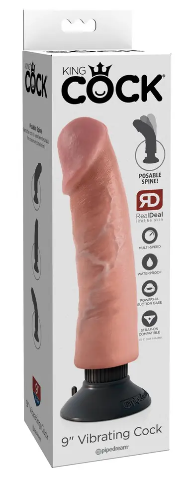 ⁨Wibrujące dildo King Cock Pipedream 9 Light⁩ at Wasserman.eu