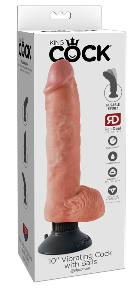 ⁨DILDO KING COCK10 INCH VIBR./WITH BA⁩ w sklepie Wasserman.eu