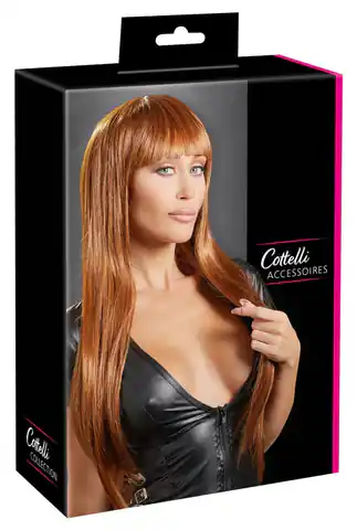 ⁨Copper-colored wig with long hair⁩ at Wasserman.eu