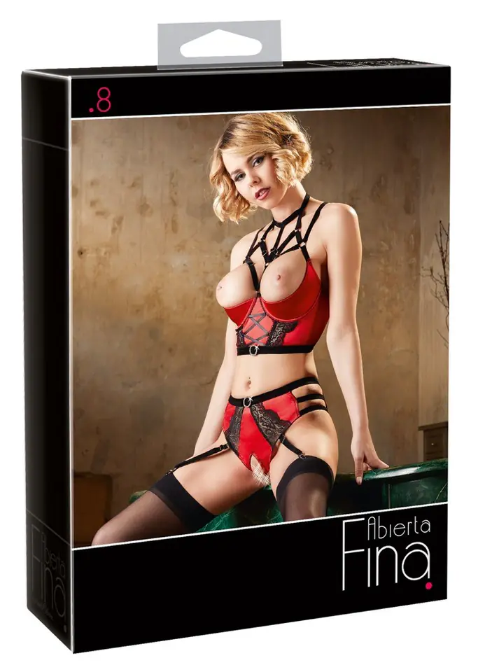 ⁨ZESTAW SHELF BRA SET RED 80C/M⁩ w sklepie Wasserman.eu