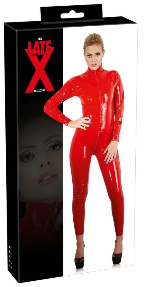 BIELIZNA BDSM LATEX CATSUIT RED XS w sklepie Wasserman.eu