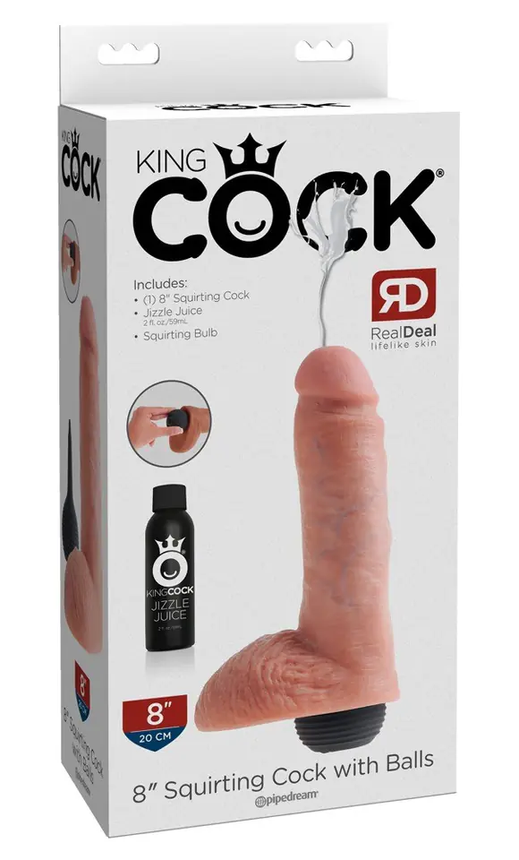 ⁨WIBRATOR 8INCH Squirting Cock with Balls⁩ w sklepie Wasserman.eu