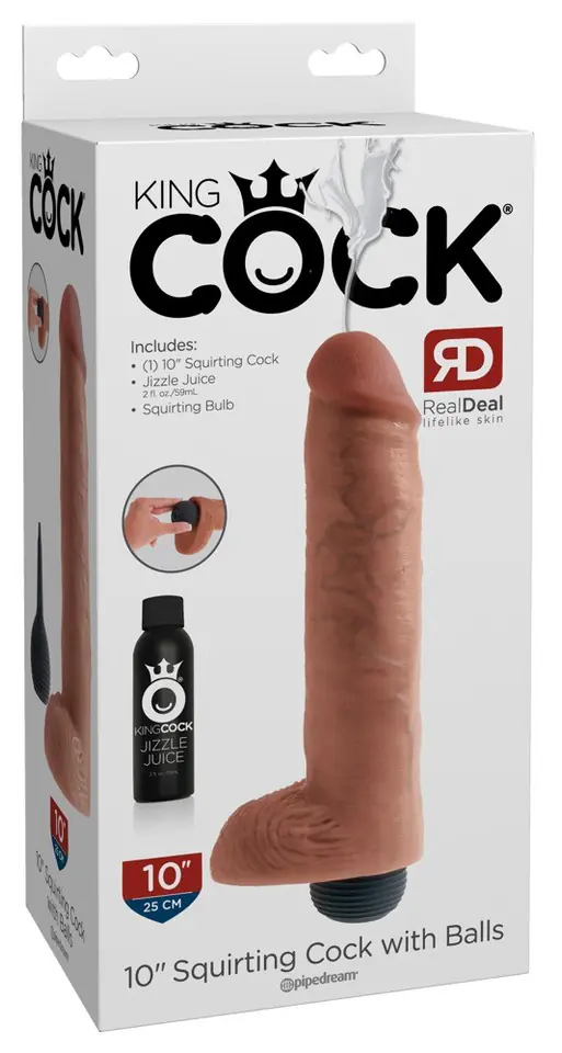 ⁨WIBRATOR 10INCH SQUIRTING COCK WITH BALLS⁩ w sklepie Wasserman.eu