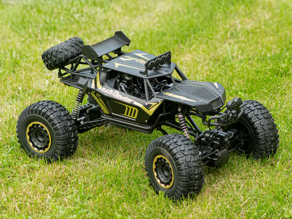 ⁨Samochód zdalnie sterowany 2,4GHz 1:8 51cm metal czarny⁩ w sklepie Wasserman.eu