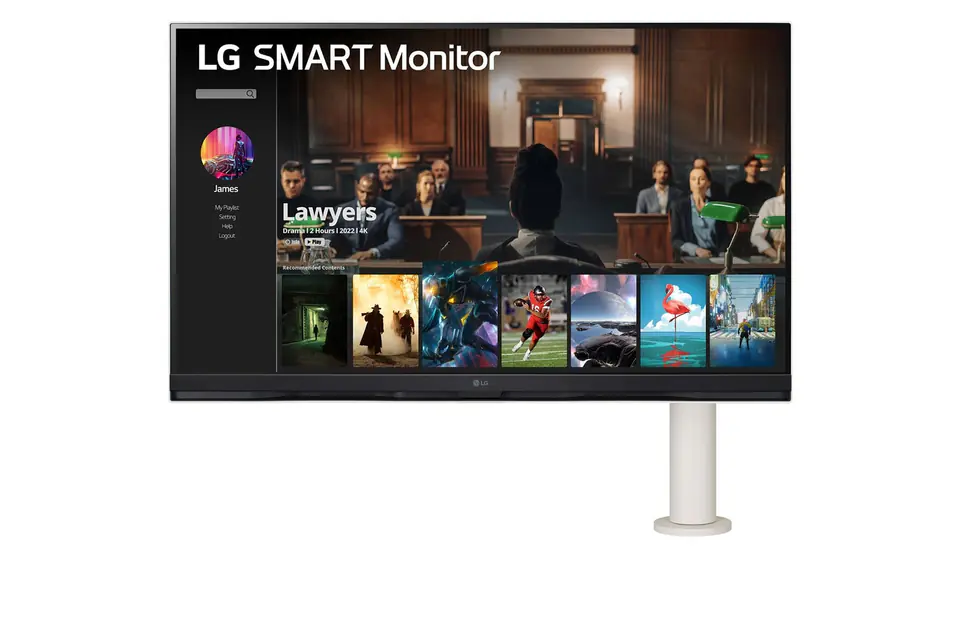 ⁨LG 32SQ780S-W computer monitor 81.3 cm (32") 3840 x 2160 pixels 4K Ultra HD White⁩ at Wasserman.eu