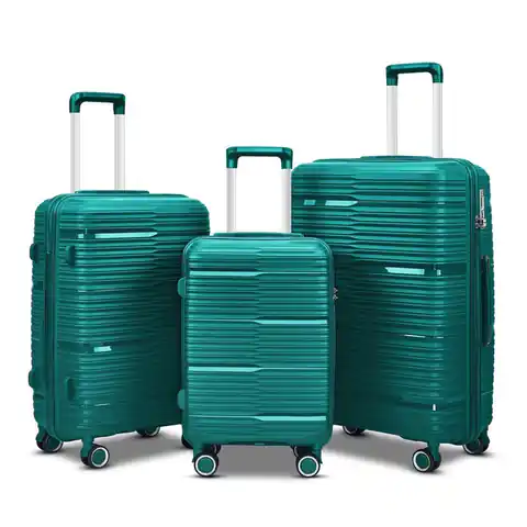 ⁨Zestaw walizek podróżnych 3szt Barut Koralowy-niebieski ABS 4 kółka 360°⁩ w sklepie Wasserman.eu