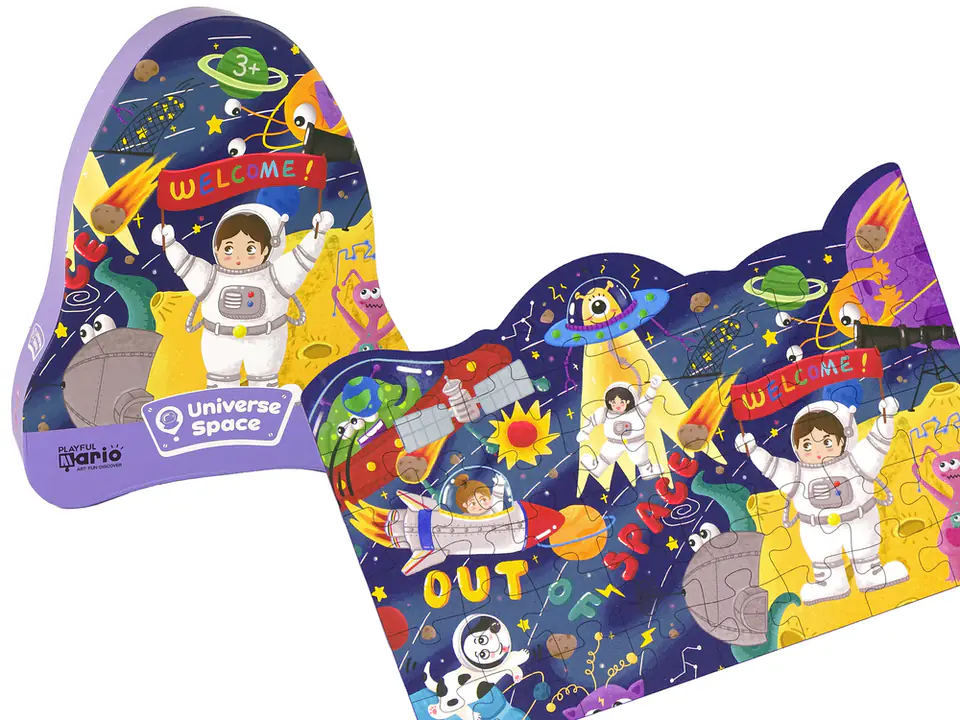 Puzzle Kosmos Ufo Planety 48 Elementów w sklepie Wasserman.eu