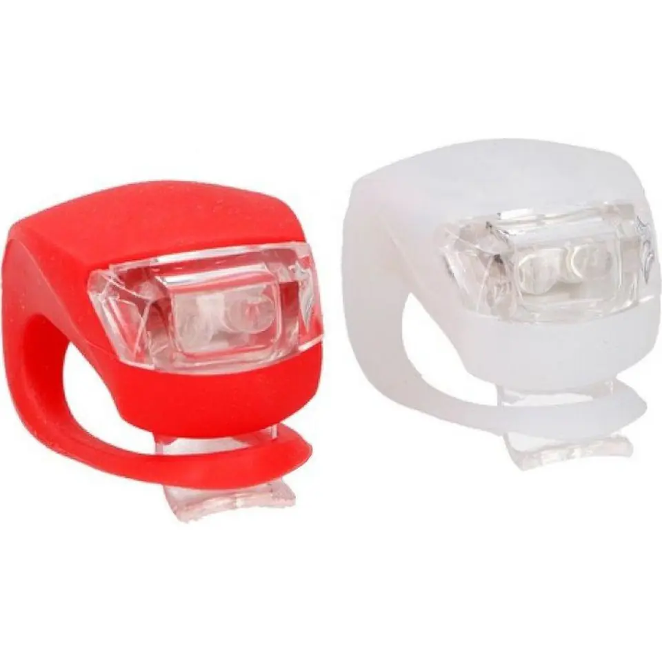 ZESTAW SILIKONOWYCH LAMP ROWEROWYCH LED PRZÓD I TYŁ DUNLOP w sklepie Wasserman.eu