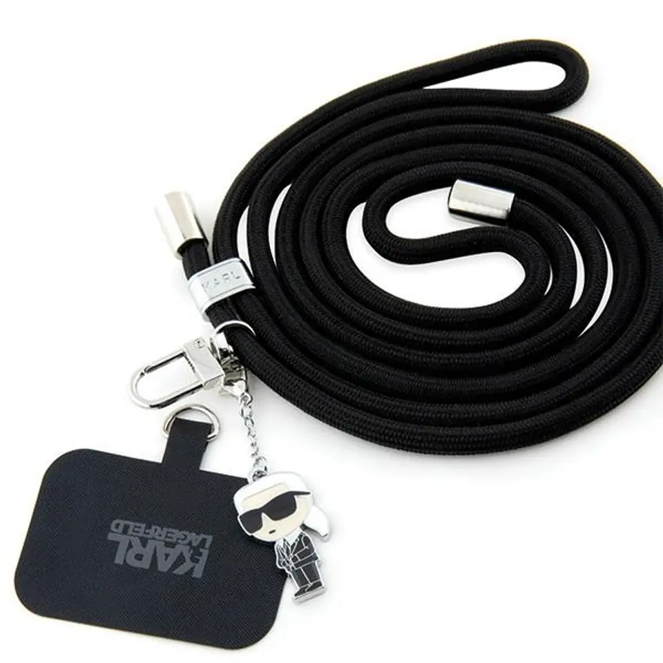 ⁨Karl Lagerfeld KLUCNMSCKIK Universal CBDY Cord pasek czarny/black⁩ w sklepie Wasserman.eu