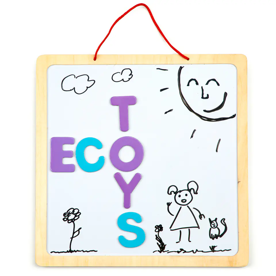Tablica edukacyjna 3w1 magnetyczna kredowa literki ECOTOYS w sklepie Wasserman.eu