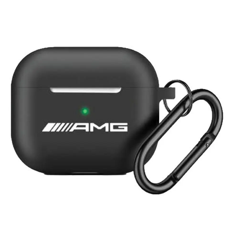 ⁨AMG AMAP2RBK AirPods Pro 2 cover czarny/black Silicone White Logo⁩ w sklepie Wasserman.eu