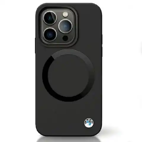 ⁨BMW BMHMP14LSILBK2 iPhone 14 Pro 6.1" czarny/black Signature Liquid Silicone MagSafe⁩ w sklepie Wasserman.eu